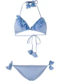 Fisico ruffled sequin embellished bikini - Blue