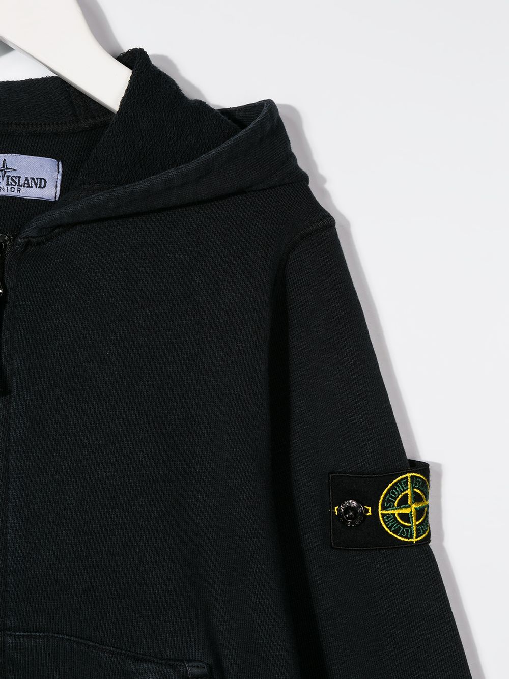 фото Stone island junior худи на молнии с нашивкой-логотипом