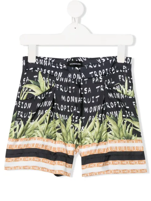 Monnalisa graphic print shorts