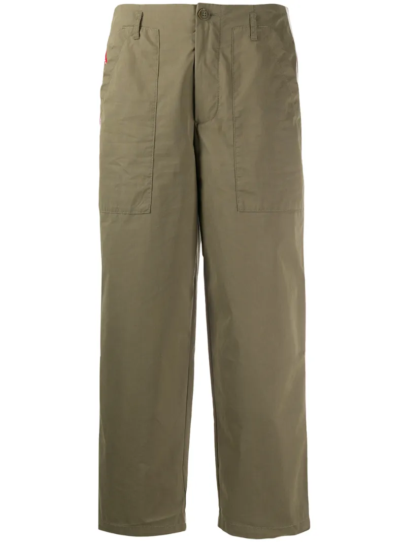 Tommy Jeans Cropped Trousers In Green