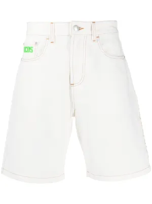 Black Logo denim shorts GCDS Shorts Black Logo denim shorts GCDS Shorts