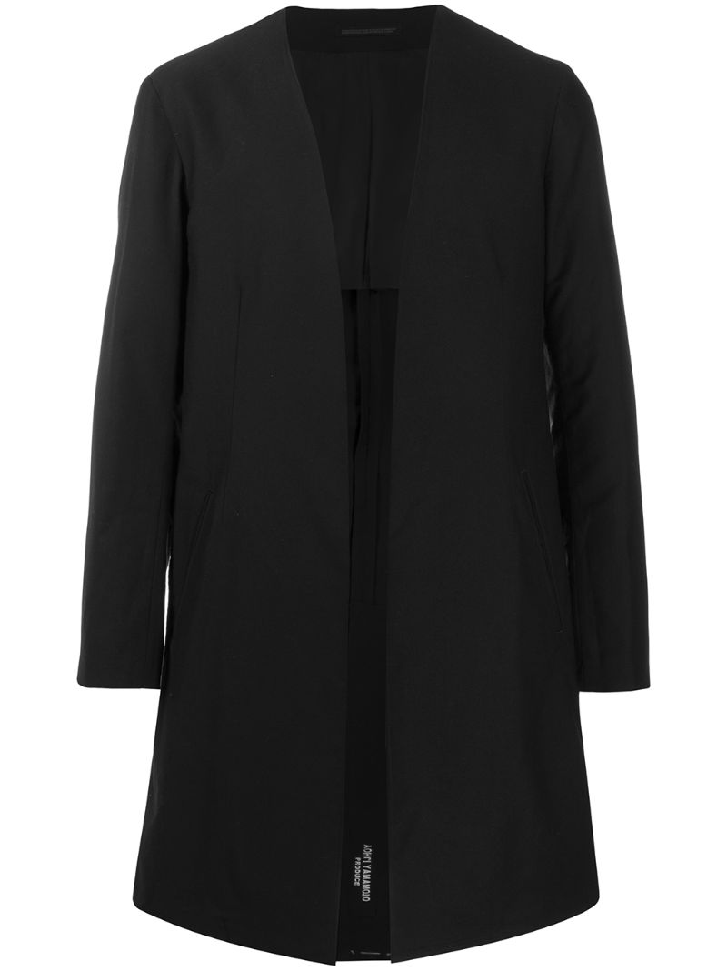 Yohji Yamamoto Open Front Coat In Black