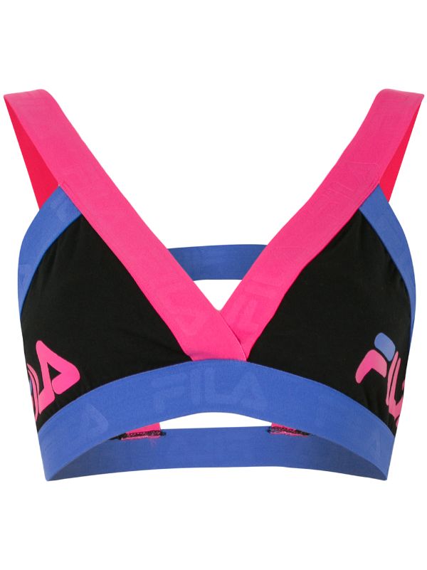 fila colour block bandeau bikini top