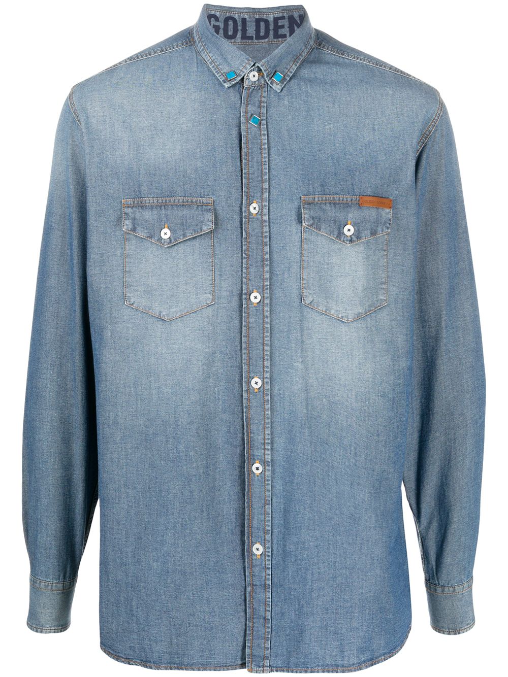 фото Golden goose faded denim shirt