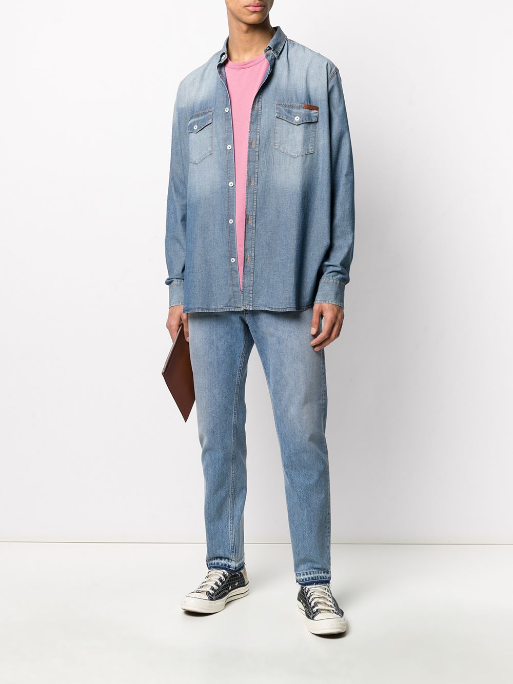 фото Golden goose faded denim shirt