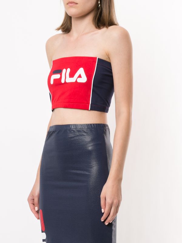 fila colour block bandeau bikini top