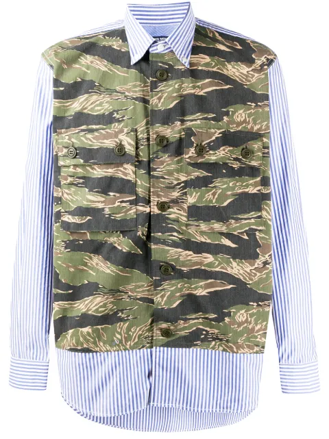Junya Watanabe military vest layered shirt