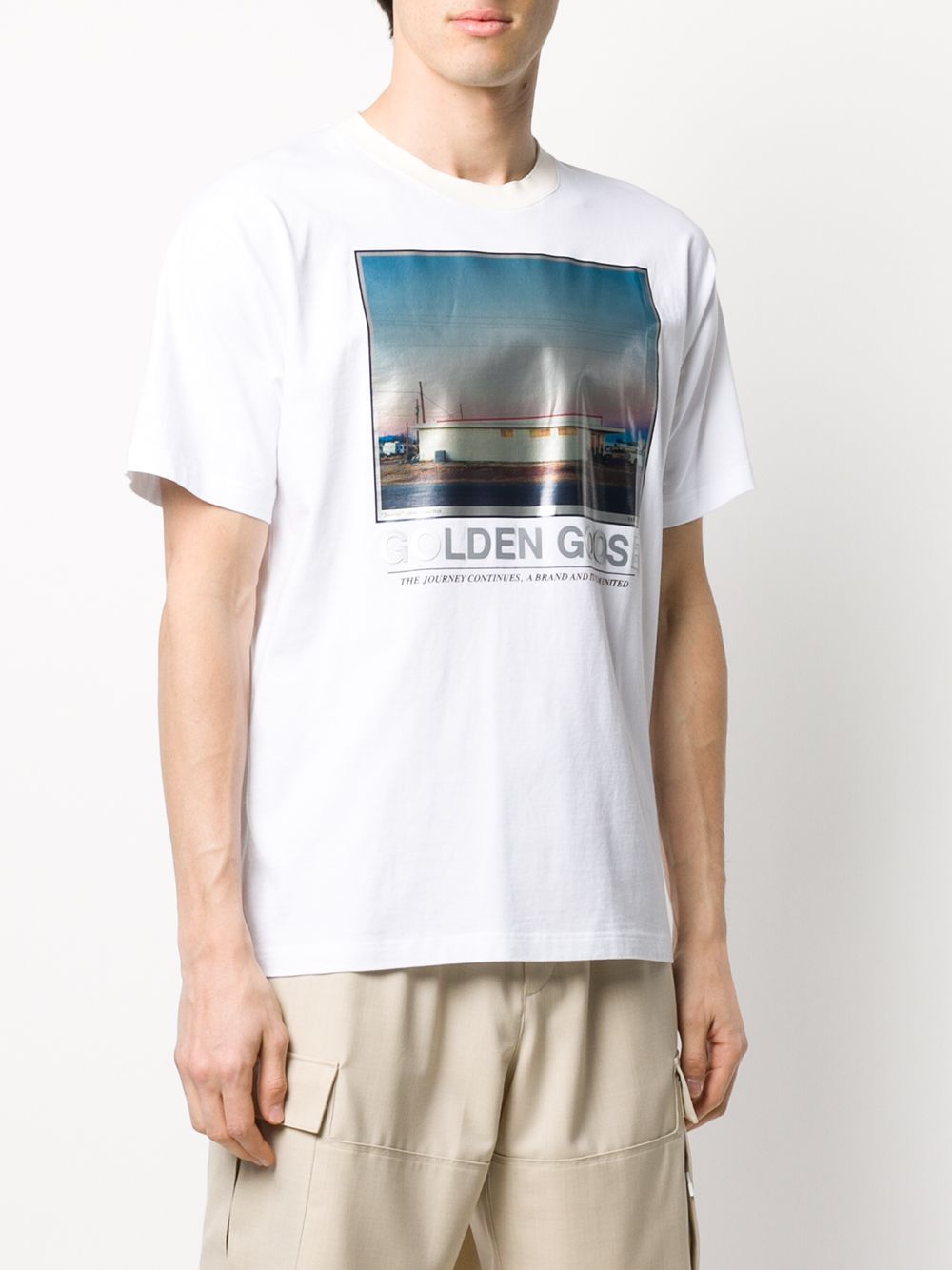 фото Golden goose landscape print t-shirt