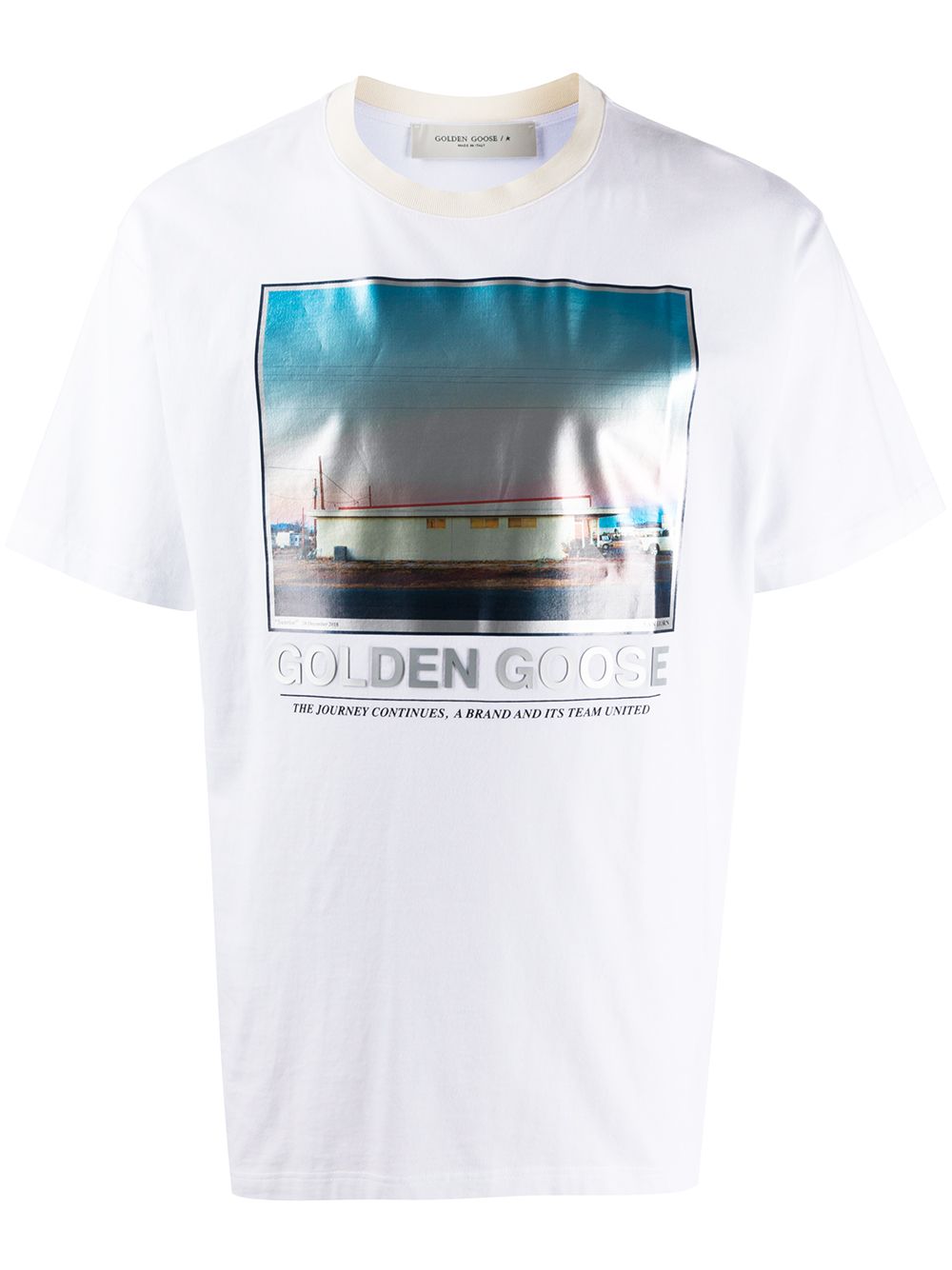 фото Golden goose landscape print t-shirt