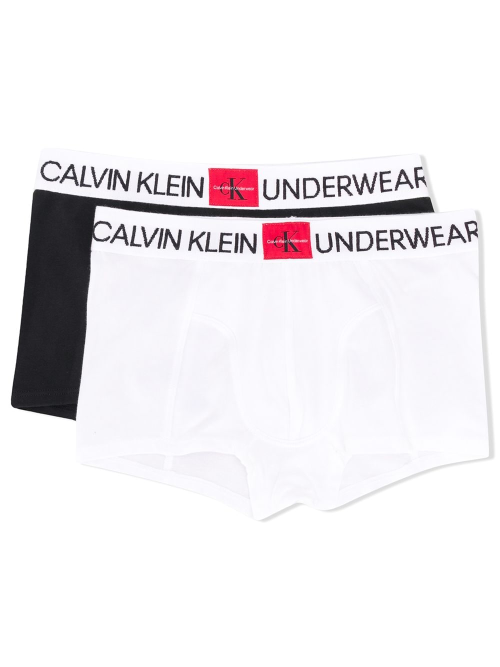 Calvin Klein Kids' Two Pack Boxer Shorts In Black