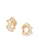 Image 1 of LOVENESS LEE Soleil hammered hoop earrings