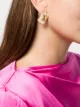 Image 2 of LOVENESS LEE Soleil hammered hoop earrings