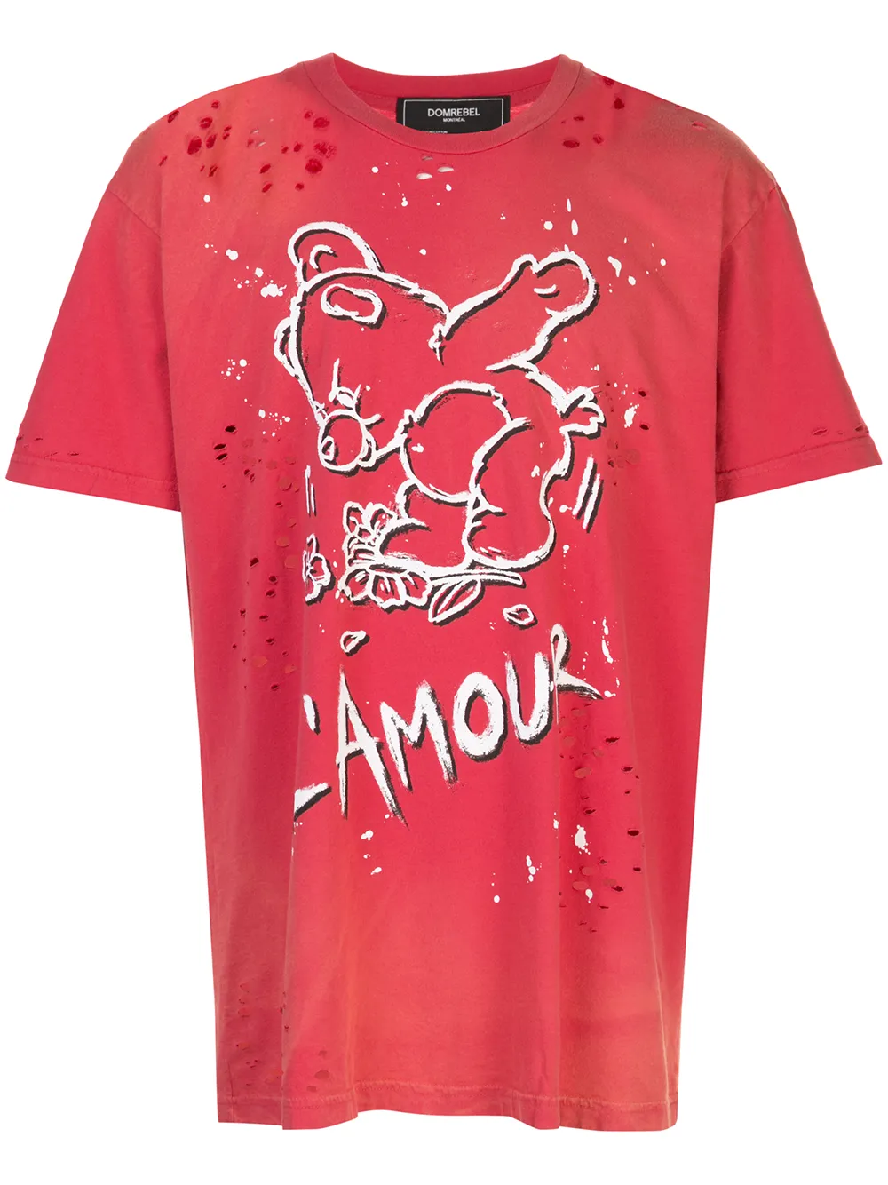 DOMREBEL футболка Amour с эффектом потертости DOMREBEL футболка Amour с эффектом потертости