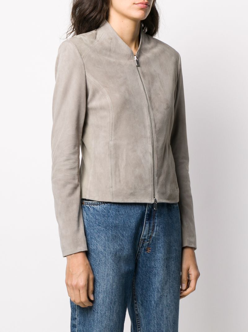 Shop Arma Slim-fit Jacket In Grey