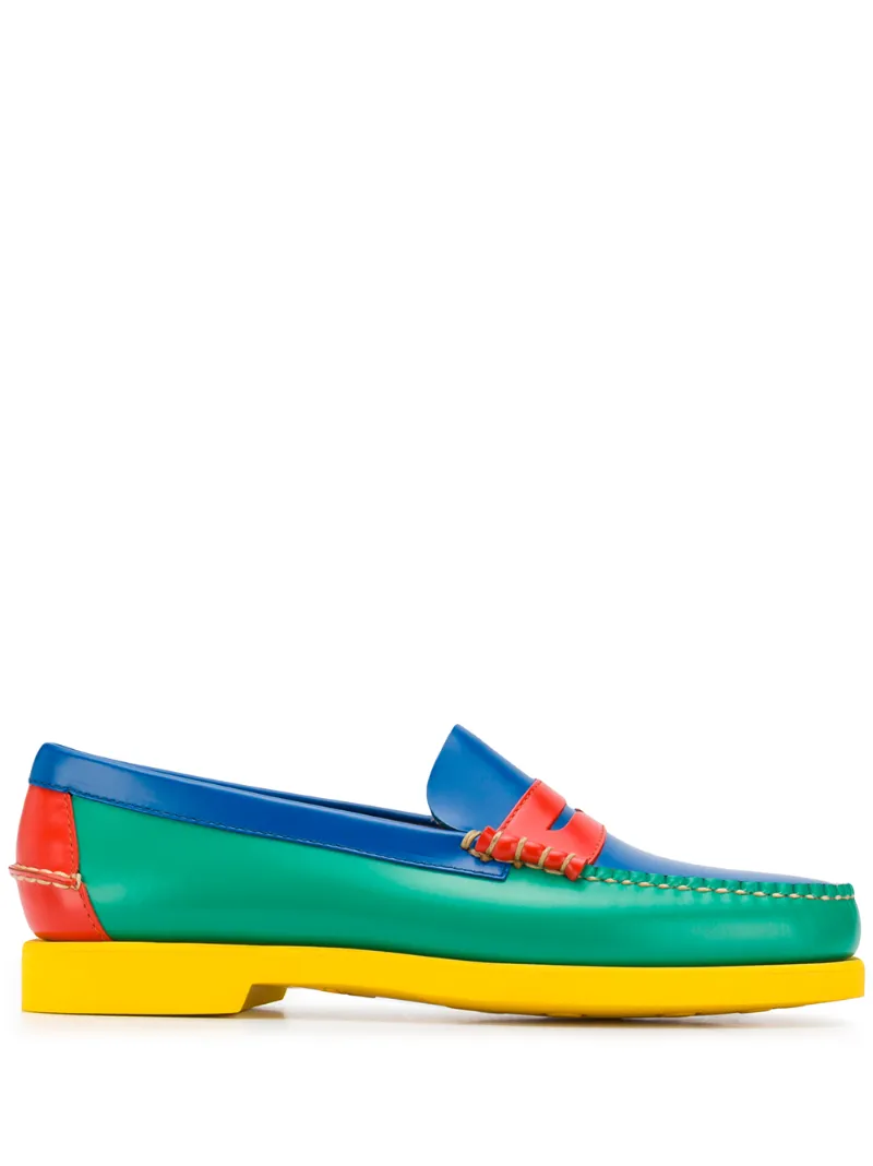 color block loafers
