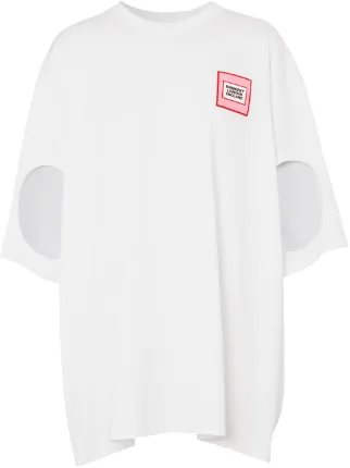 Shop white Burberry oversized cut-out 