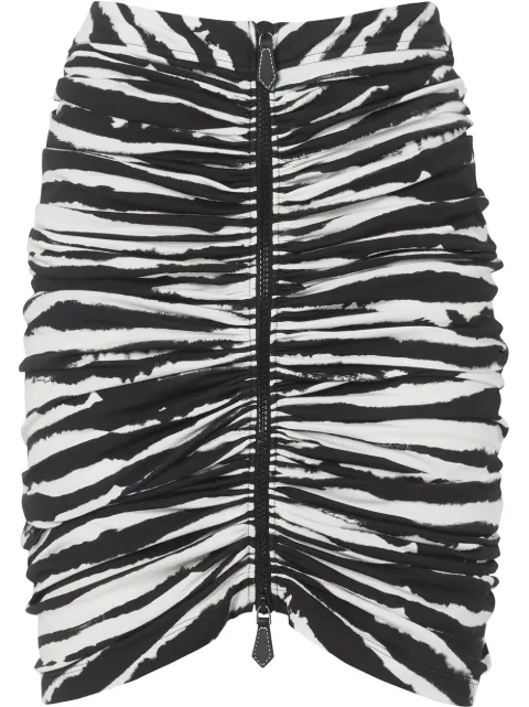 Burberry watercolour print ruched skirt