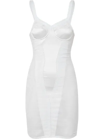 Burberry lace detail corset dress white 