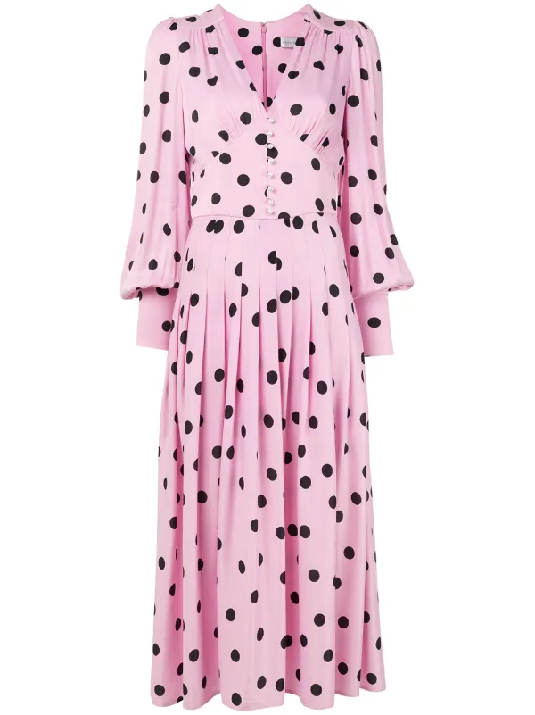 polka dot button dress