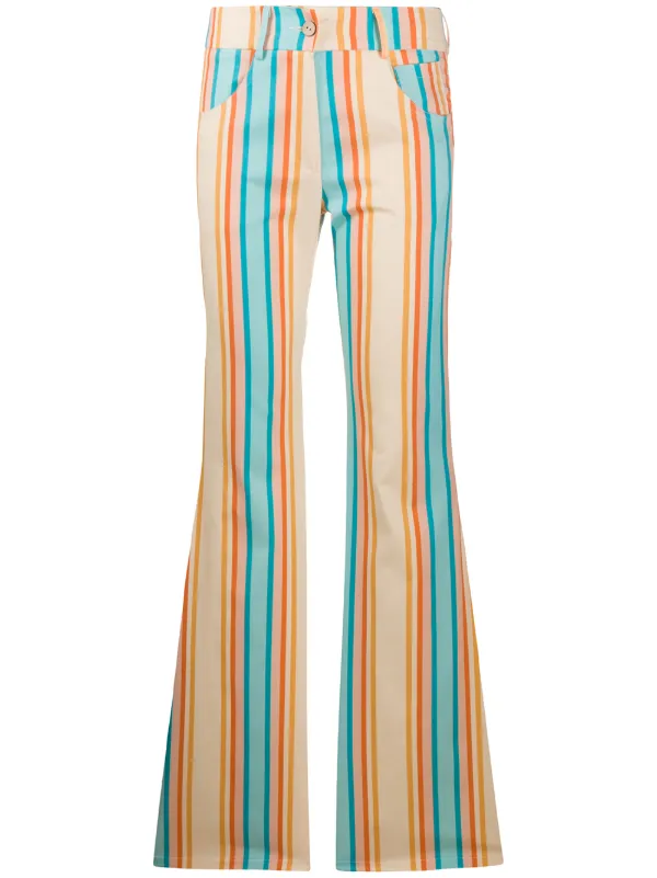 rainbow flared trousers