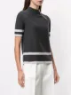 Giorgio Armani off-center zip knitted top