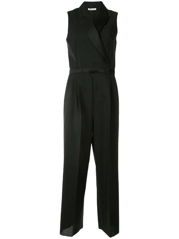 wide leg black overalls