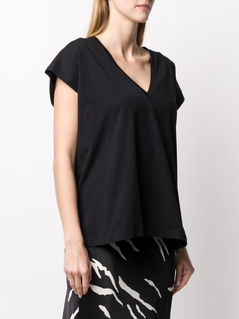 Shop Nude Relaxed Rear-stripe T-shirt In Black