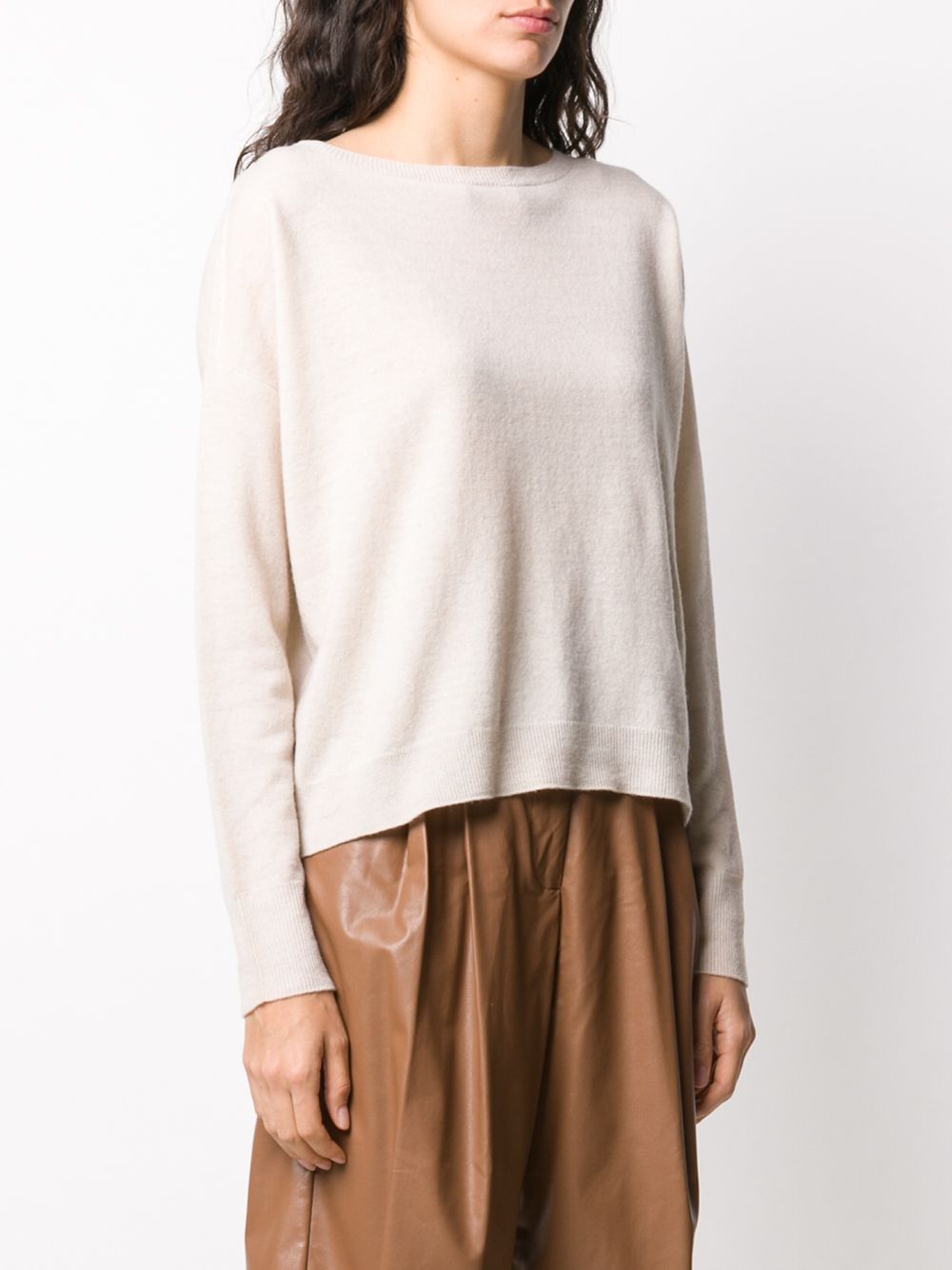 фото Nude boat-neck jumper