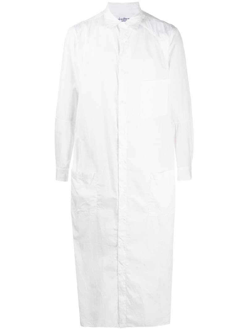 Yohji Yamamoto Long Cotton Shirt In White