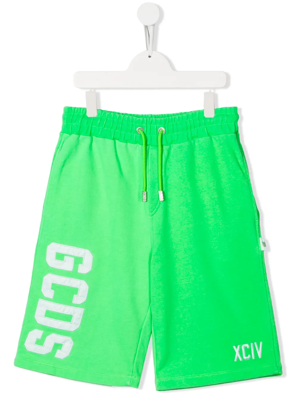 Gcds Embroidered Logo Track Shorts In Green