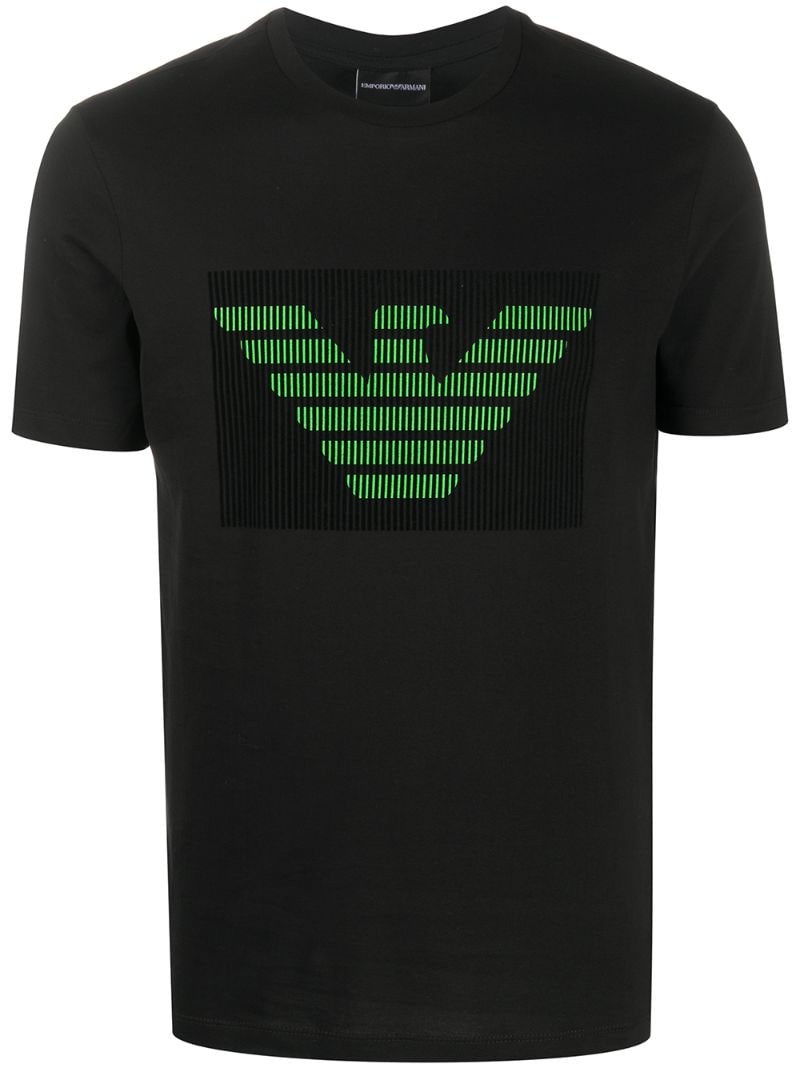 Emporio Armani Crew-neck Logo T-shirt In Black