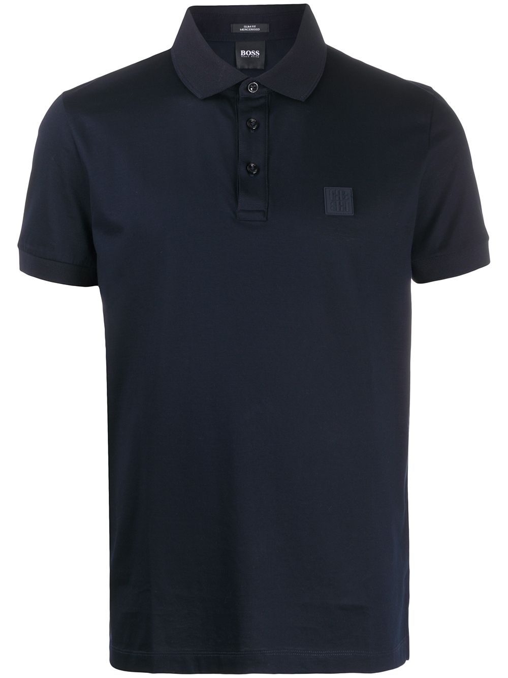 Hugo Boss Logo Patch Polo Shirt In Blue