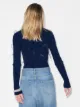 Marques'Almeida feather-embellished ribbed-knit top