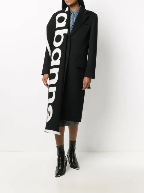 Rabanne logo-print two-tone scarf 20AAA0038WOO006 - 2