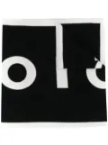Rabanne logo-print two-tone scarf - Black