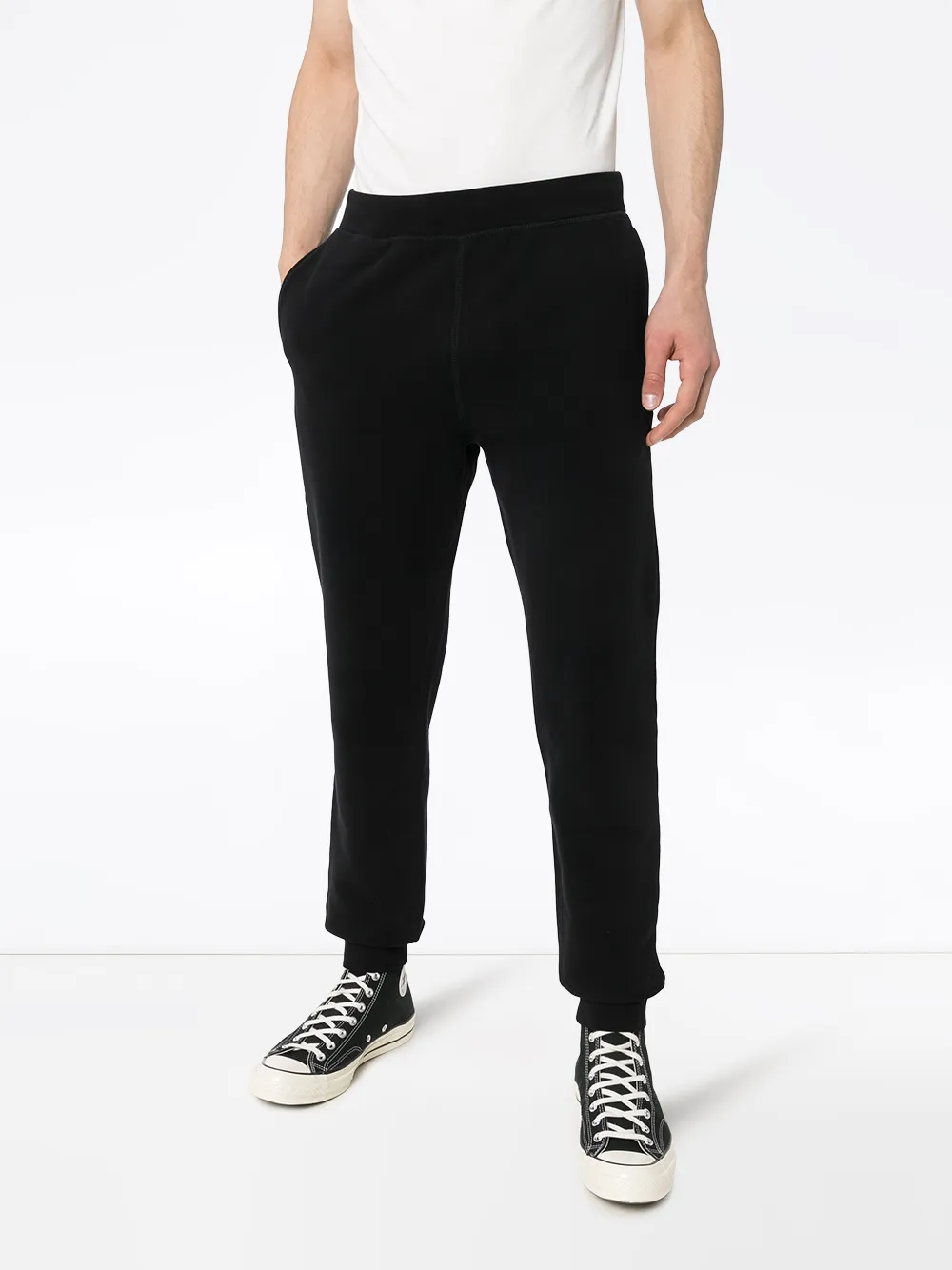 Sunspel Katoenen joggingbroek - Zwart