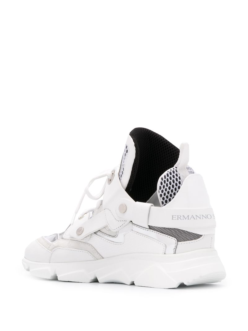 Shop Ermanno Scervino Chunky High-top Trainers In White