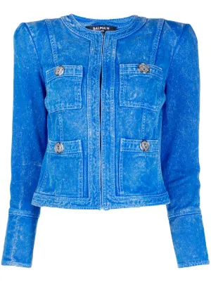 Avskurna jackor från Balmain Dam Farfetch Denimjackor från Balmain Dam Farfetch