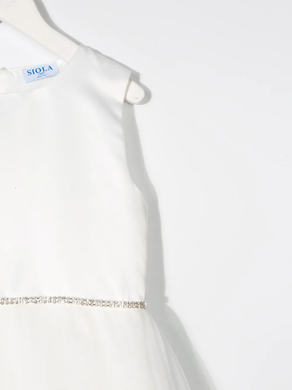 Siola Jurk verfraaid met kristallen Wit