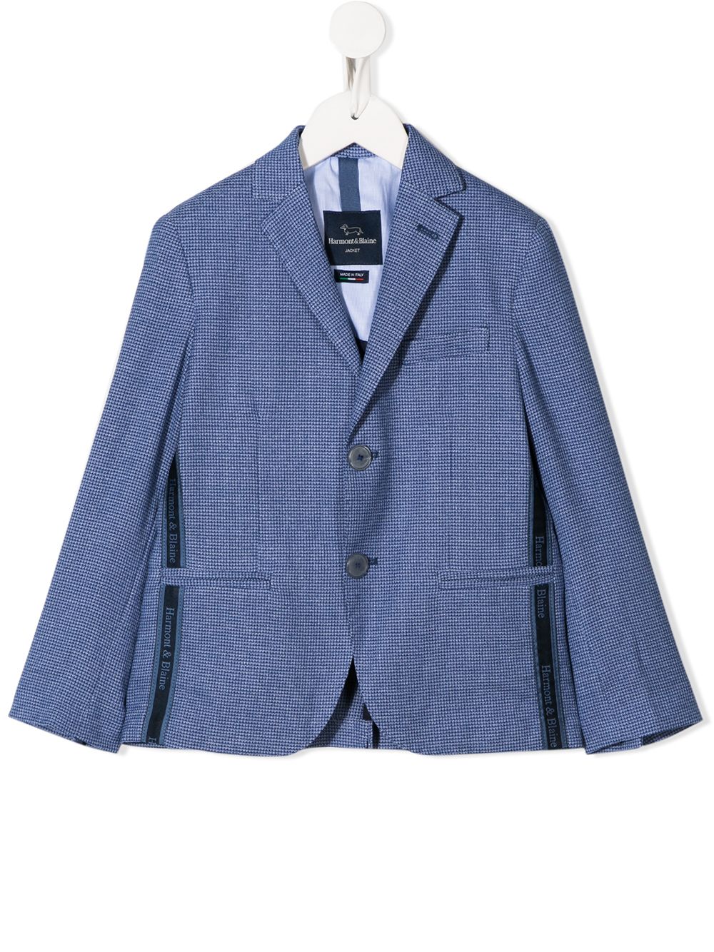 фото Harmont & blaine junior logo-tape single breasted blazer