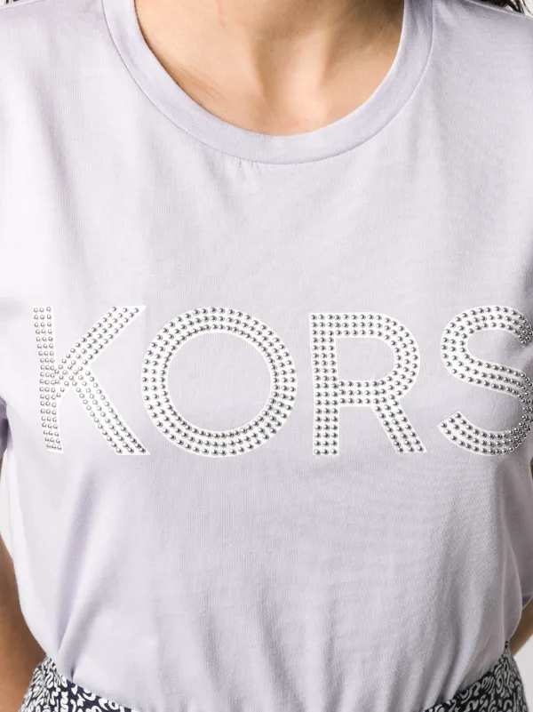 michael kors studded logo sweatshirt dress