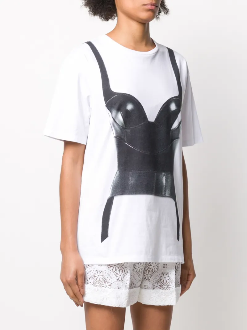ALEXANDER MCQUEEN BASQUE-PRINT T-SHIRT