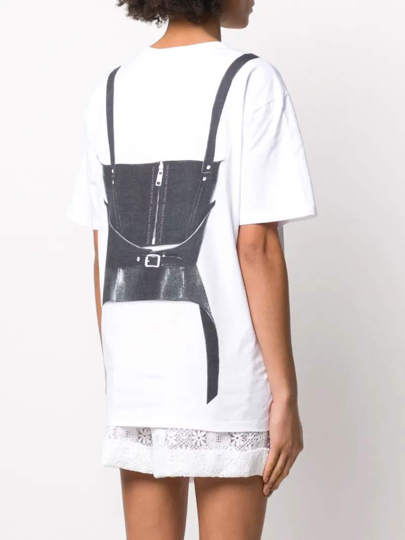 ALEXANDER MCQUEEN BASQUE-PRINT T-SHIRT