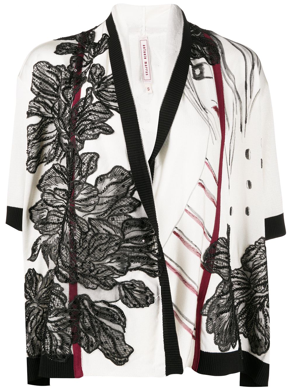 фото Antonio marras floral embroidered cardigan