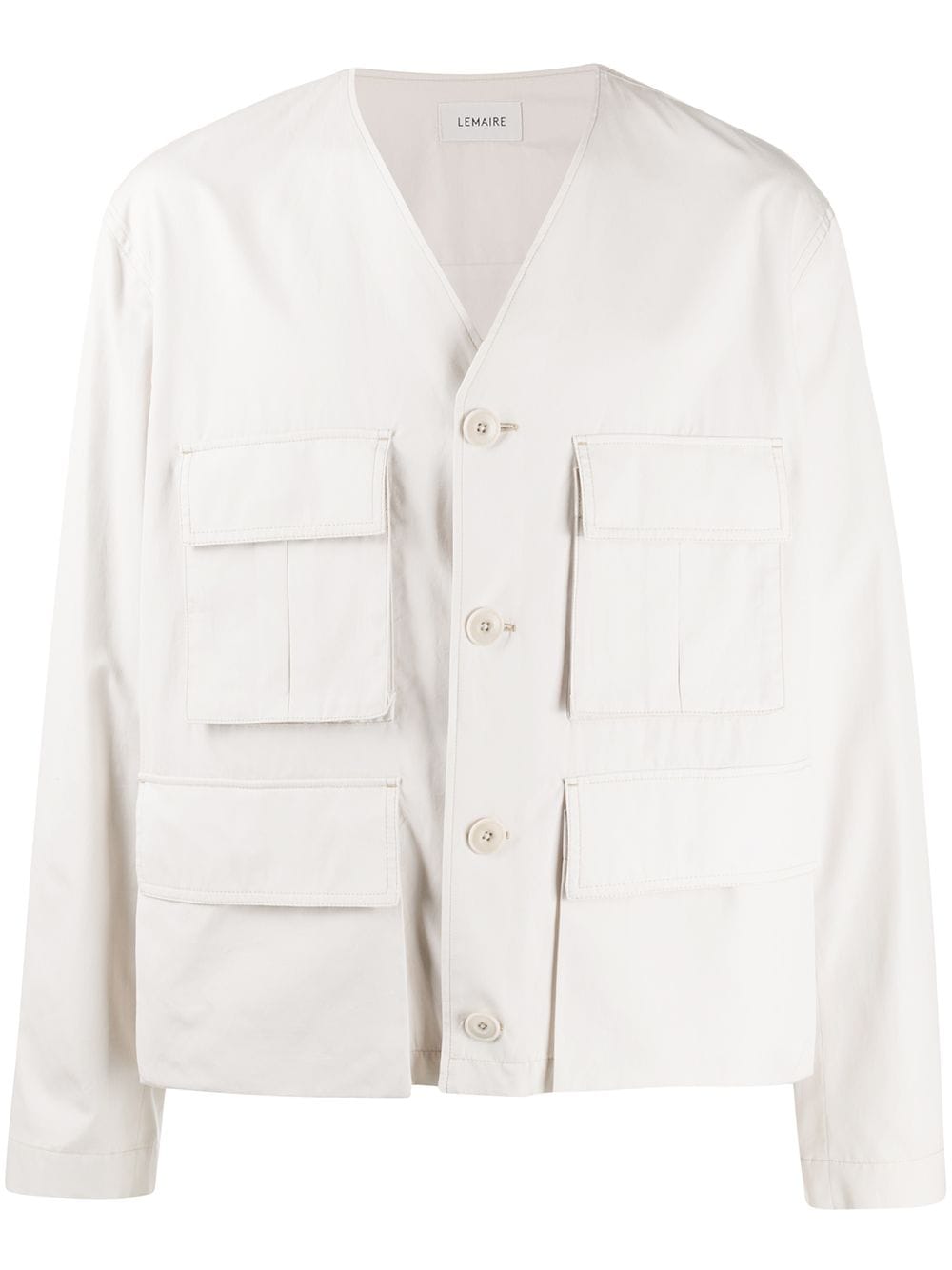 Lemaire Cargo Pocket Jacket In White