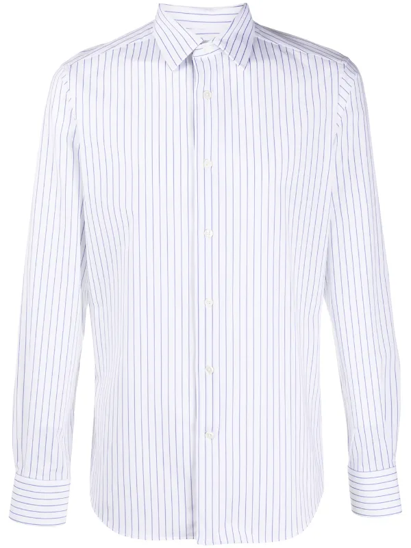 white striped formal shirt