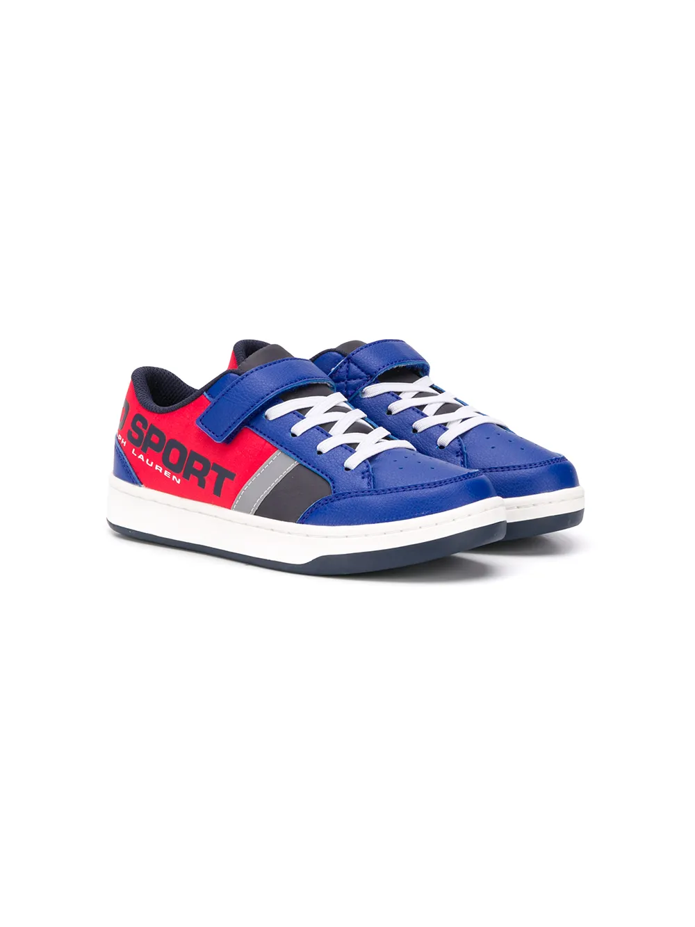 

Ralph Lauren Kids tenis con diseño colour block - Azul