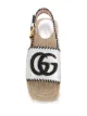 Gucci embroidered logo espadrille sandals