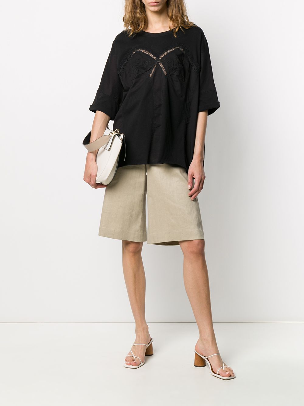 фото Mes demoiselles oversized embroidered chest t-shirt