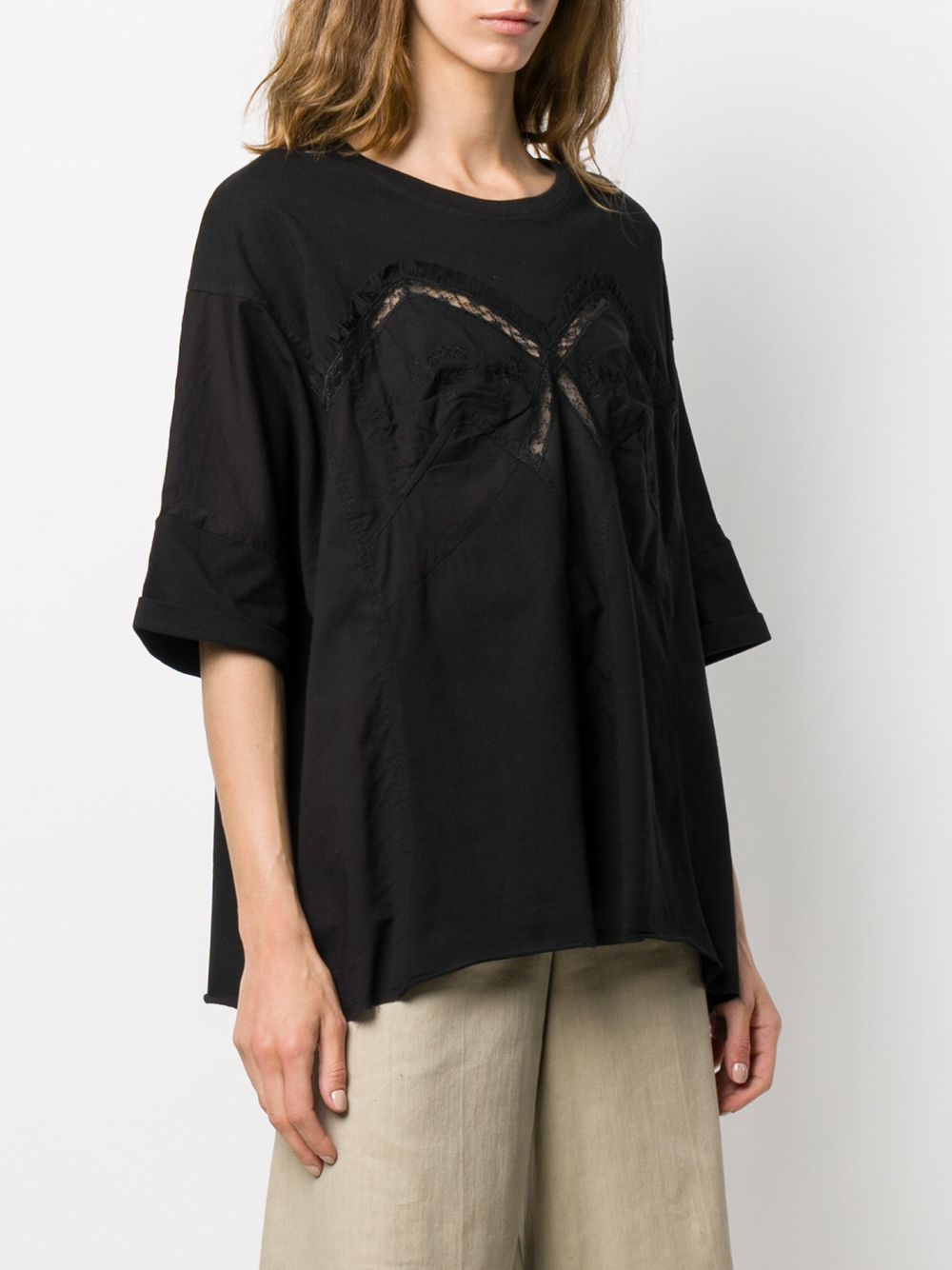 фото Mes demoiselles oversized embroidered chest t-shirt